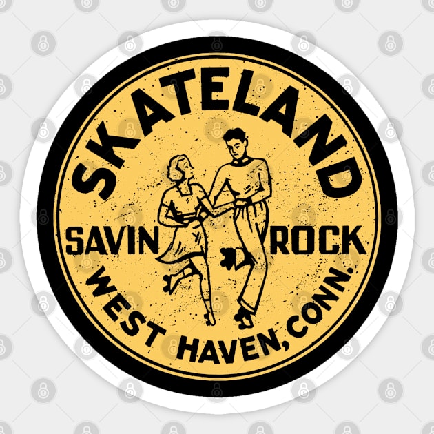 Vintage Roller Skating West Haven Connecticut Sticker by Timeless Chaos